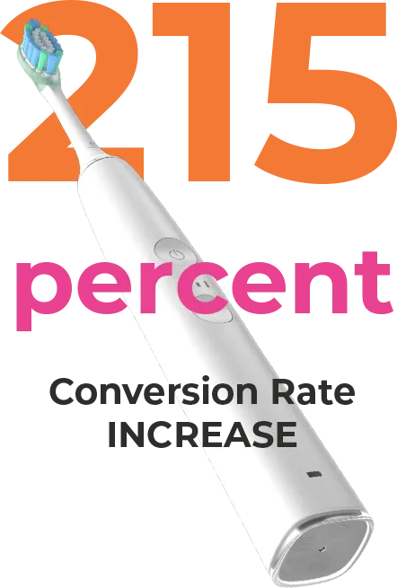 215% conversion rate increase