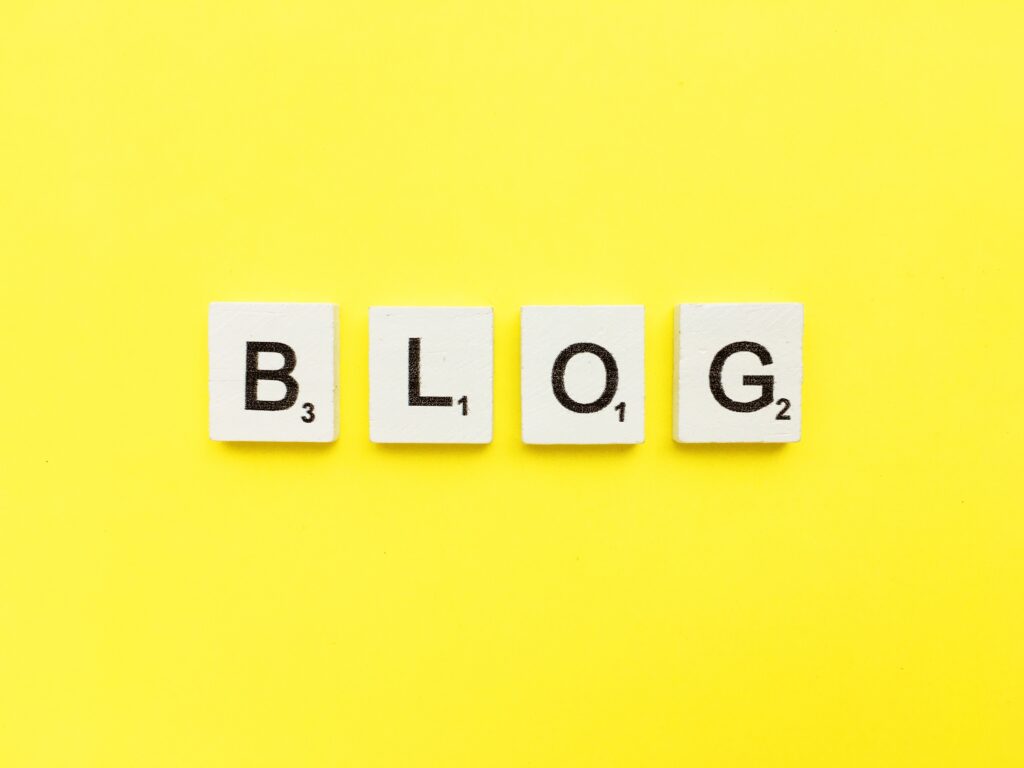 blog scrabble letters word on a yellow background 2025 02 22 05 15 23 utc